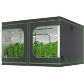 10x10 Grow Tent, 120'' x 120'' x 80'', High Reflective 600D Mylar Hydroponic Growing Tent with Observation Window, Tool Bag and Floor Tray for Indoor Plants Growing